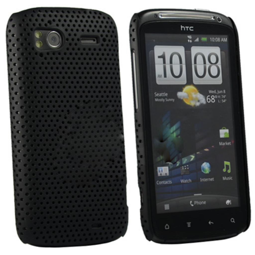 Чехол пластиковый перфорированный для HTC Sensation черный - Карточка товара