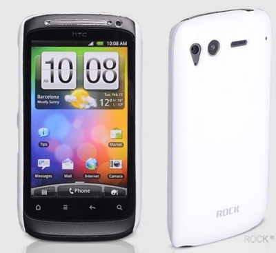 Пластиковый чехол Rock для HTC Desire S белый