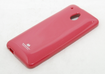 Чехол гелевый Mercury Jelly для HTC One Mini M4 ярко-розовый