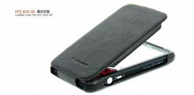 Чехол кожаный HOCO для HTC EVO 3D черный