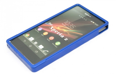 Бампер металлический для Sony Xperia Z синий