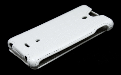 Чехол Armor для Sony Xperia V белый крокодил
