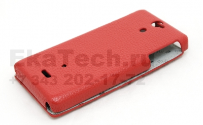 Чехол кожаный Melkco Jacka Type для Sony Xperia V красный