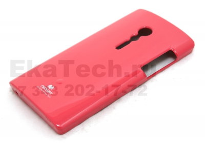 Чехол гелиевый Mercury Jelly для Sony Xperia Ion ярко-розовый