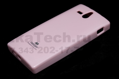 Чехол гелиевый Mercury Jelly для Sony Xperia U светло-розовый