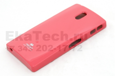 Чехол гелиевый Mercury Jelly для Sony Xperia P ярко-розовый