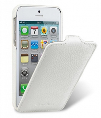 Чехол кожаный Melkco Jacka Type для Apple iPhone 5 белый