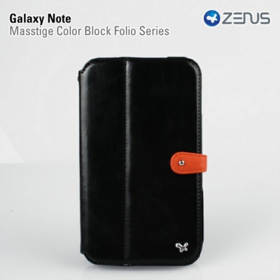 Чехол Zenus Masstige Color Block Folio для Samsung Galaxy Note N7000 черный