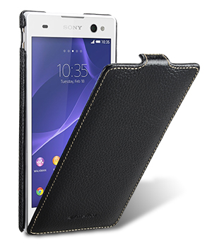 Чехол кожаный Melkco Jacka Type для Sony Xperia C3 черный