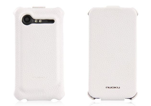 Чехол кожаный Nuoku ROYALG11WHI для HTC Incredible S белый