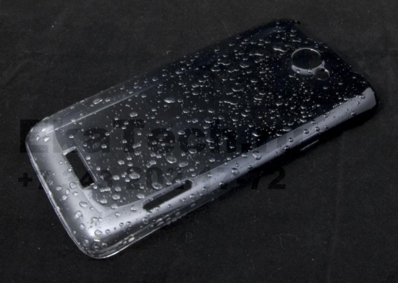 Чехол пластиковый JustinCase Wet Gradient Type для HTC One X серый-белый