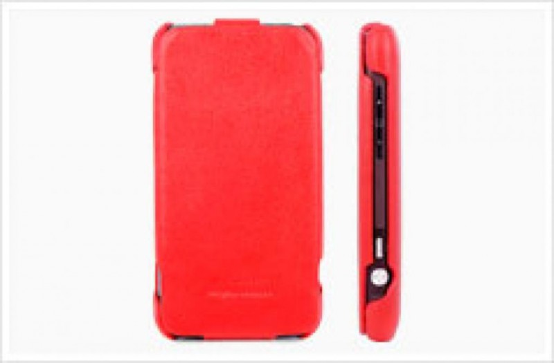 Чехол кожаный HOCO для HTC EVO 3D красный