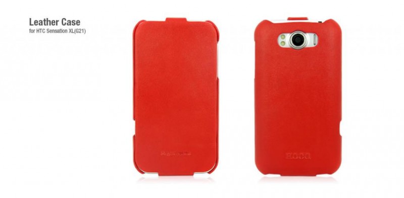 Чехол кожаный HOCO для HTC Sensation XL красный
