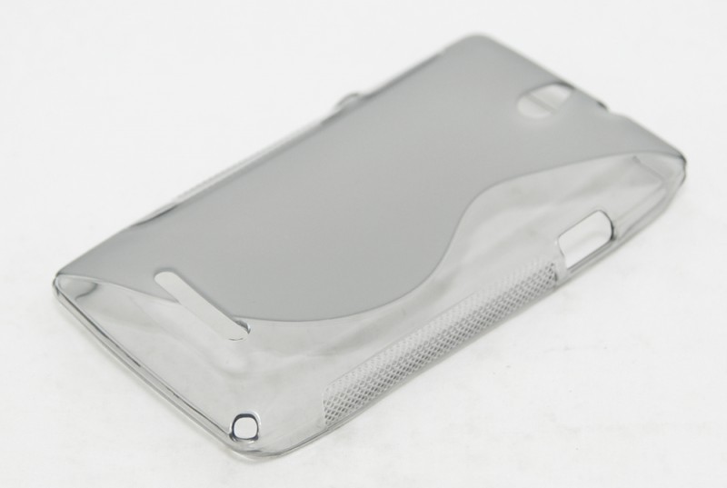 Чехол гелевый для Sony Xperia E серый