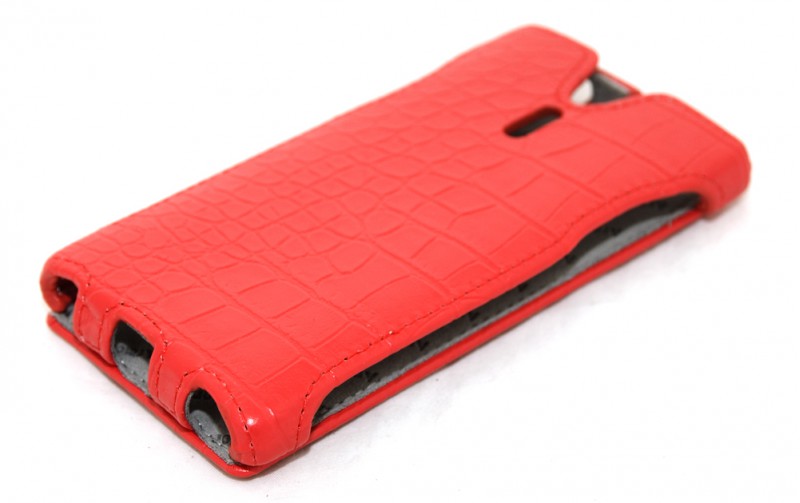 Чехол Armor для Sony Ericsson Xperia S LT26i красный крокодил