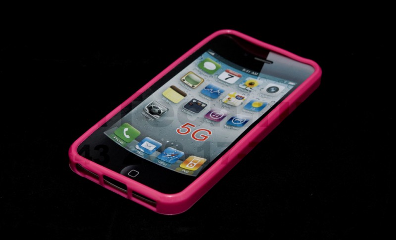 Гелевый чехол для Apple iPhone 5 ярко-розовый