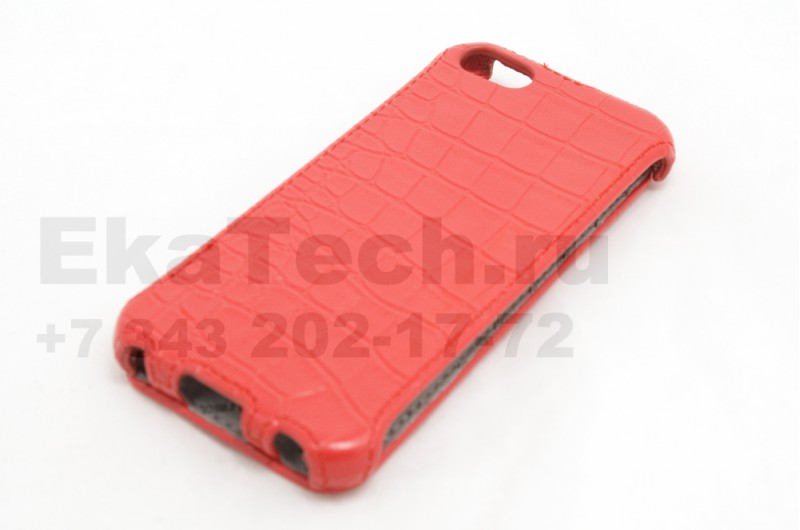 Чехол Armor для Apple iPhone 5 красный крокодил