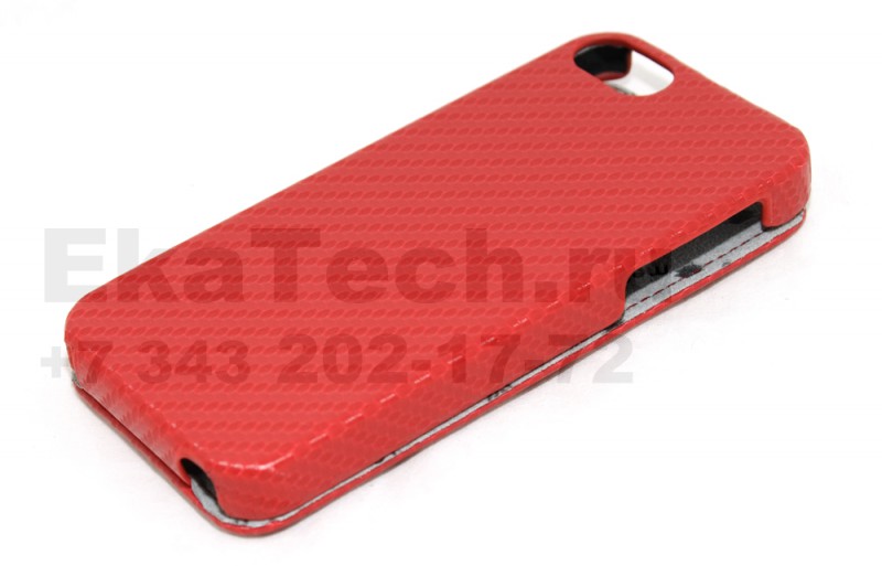Чехол Melkco Jacka Type для Apple iPhone 5 Carbon Fiber красный