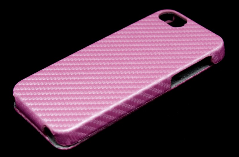 Чехол Melkco Jacka Type для Apple iPhone 5 Carbon Fiber розовый