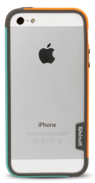 Чехол Zenus Wallnutt Bumper Trio для Apple iPhone 5 оранжевый-зеленый
