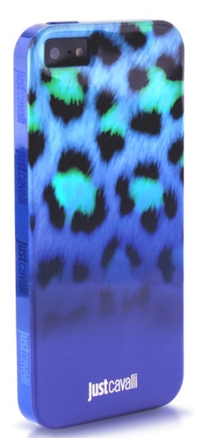 Чехол гелевый Just Cavalli Macro Leopard JCIPC5MACROLBLUE для Apple iPhone 5 синий