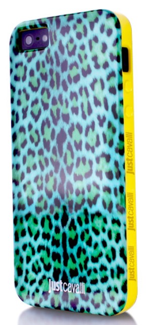 Чехол гелевый Just Cavalli Micro Leopard JCIPC5MICROLBLUE для Apple iPhone 5 синий