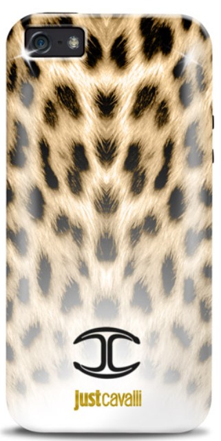 Чехол гелевый Just Cavalli Micro Macro Leopard JCIPC5MMLBLK для Apple iPhone 5 черный