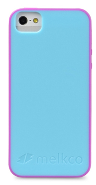 Чехол гелевый Melkco Poly Frame для Apple iPhone 5 сиреневый-голубой