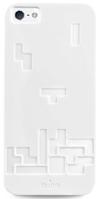 Чехол гелевый PURO Geometric Tetris для Apple iPhone 5 белый