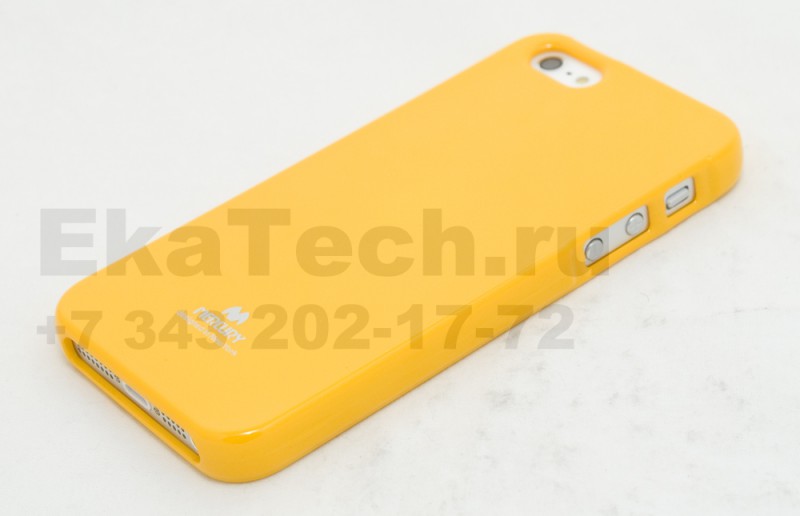 Чехол гелиевый Mercury Jelly для Apple iPhone 5 желтый