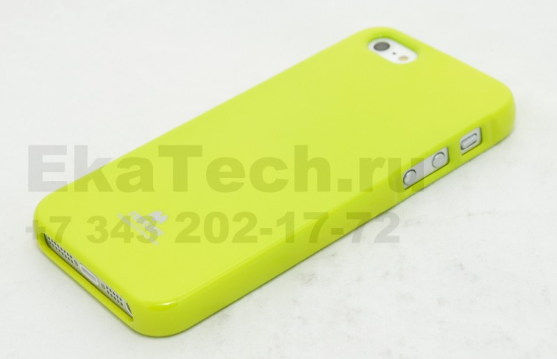 Чехол гелиевый Mercury Jelly для Apple iPhone 5 зеленый