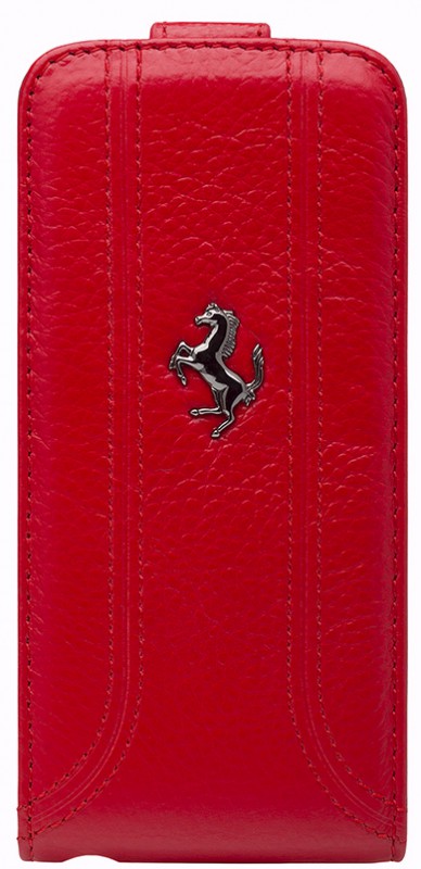 Чехол кожаный Ferrari FF-Collection FEFFFLP5RE для Apple iPhone 5 красный