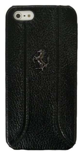 Чехол кожаный Ferrari FF-Collection FEFFHCP5BL для Apple iPhone 5 черный