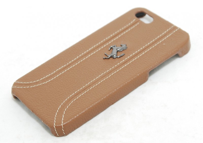 Чехол кожаный Ferrari FF-Collection FEFFHCP5KA для Apple iPhone 5 коричневый