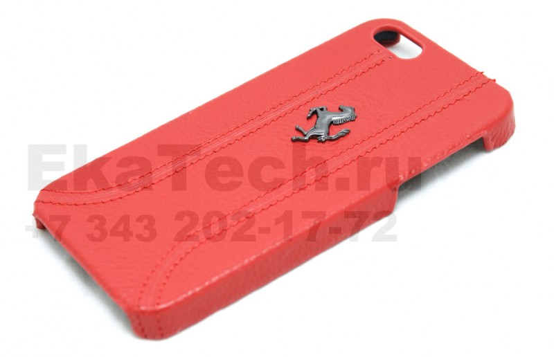 Чехол кожаный Ferrari FF-Collection FEFFHCP5RE для Apple iPhone 5 красный