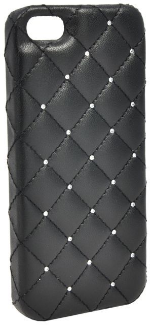 Чехол кожаный iCover Swarovski для Apple iPhone 5 черный IP5-LE-SW