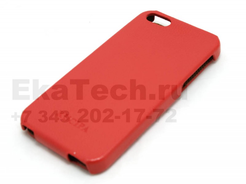 Чехол кожаный Kucipa для Apple iPhone 5 красный