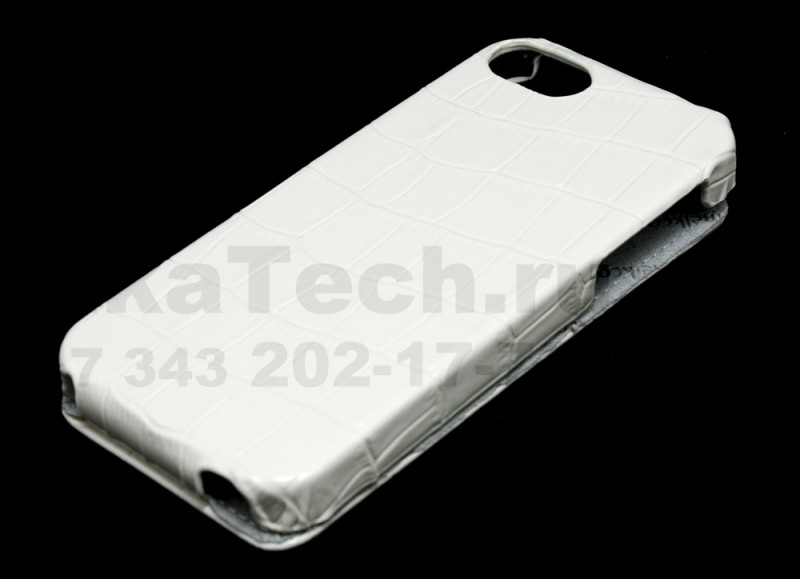 Чехол кожаный Melkco Jacka Type для Apple iPhone 5 белый крокодил