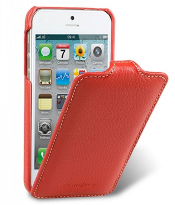 Чехол кожаный Melkco Jacka Type для Apple iPhone 5 красный