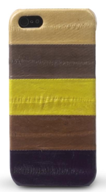 Чехол кожаный Zenus Prestige Eel Leather Bar для Apple iPhone 5 коричневая гамма