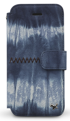 Чехол кожаный Zenus Prestige Tie Dying Diary для Apple iPhone 5 синий