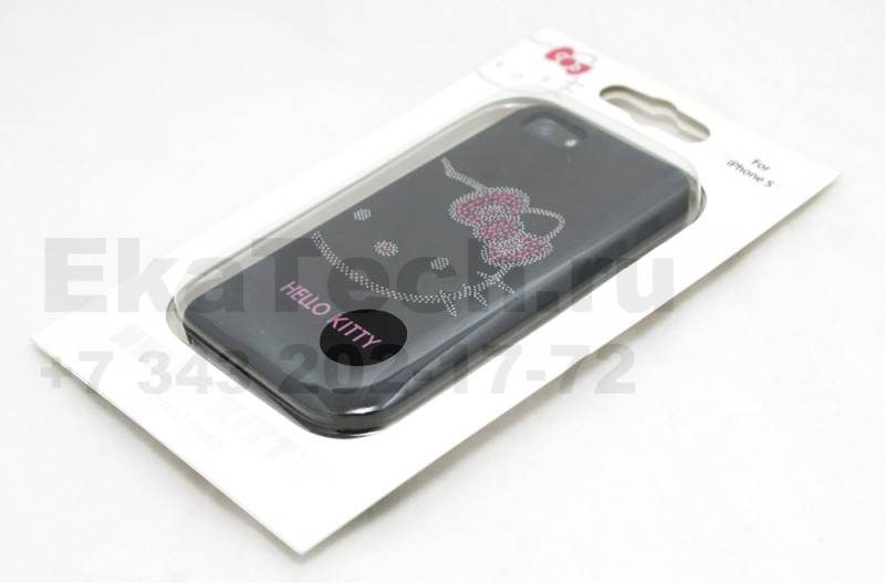 Чехол пластиковый Hello Kitty для Apple iPhone 5 черный HKHCP5RHBLI