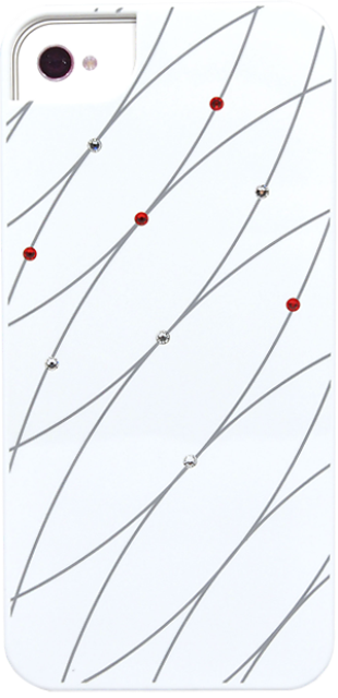 Чехол пластиковый iCover Swarovski New Design для Apple iPhone 5 белый IP5-SW12-W