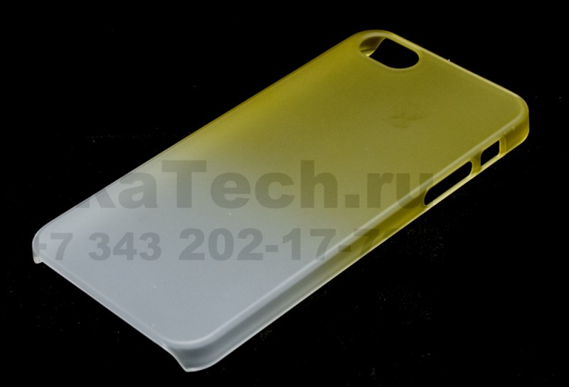Чехол пластиковый JustinCase SoftTouch Gradient Type для Apple iPhone 5 желтый-белый