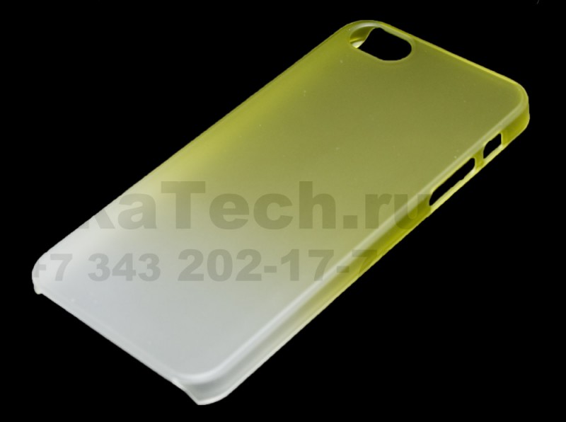 Чехол пластиковый JustinCase SoftTouch Gradient Type для Apple iPhone 5 салатовый-белый