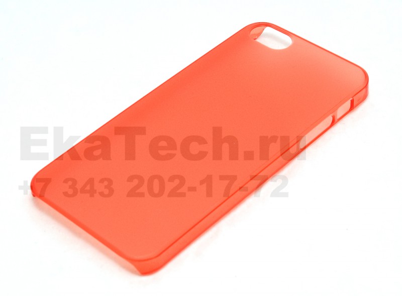 Чехол пластиковый JustinCase Thin Type для  Apple iPhone 5 красный