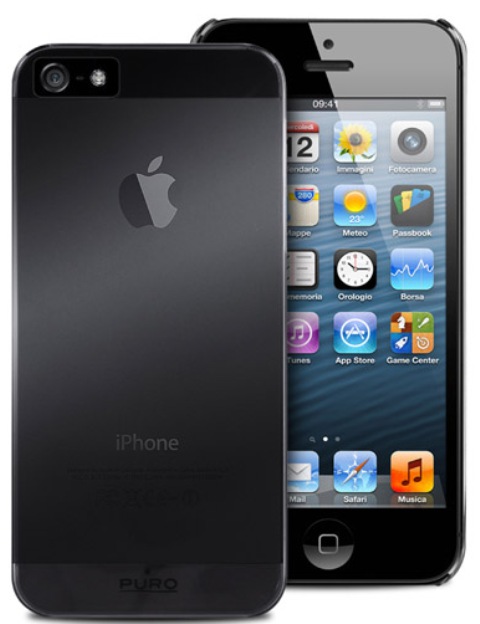 Чехол пластиковый PURO Fog для Apple iPhone 5 черный