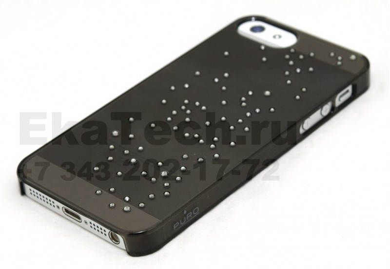 Чехол пластиковый PURO Swarovski Crystal Galaxy для Apple iPhone 5 черный