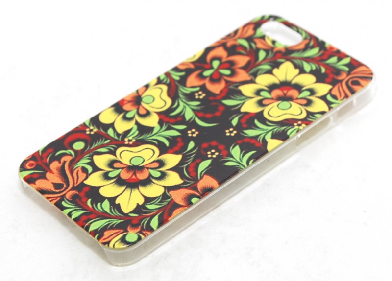 Чехол пластиковый для Apple iPhone 5 яркая хохлома