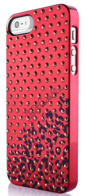 Чехол пластиковый с заклепками Just Cavalli Iridescent JCIPC5IRIROCKRED для Apple iPhone 5 красный